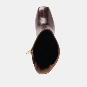 Riggs Wide Calf Boots Chocolate Leather