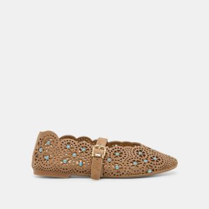 Morgin Ballet Flats Mushroom Suede