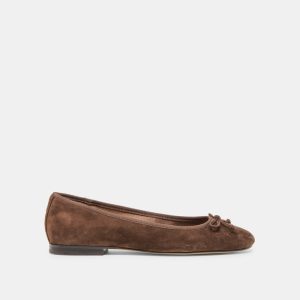 Ritla Ballet Flats Dk Brown Suede