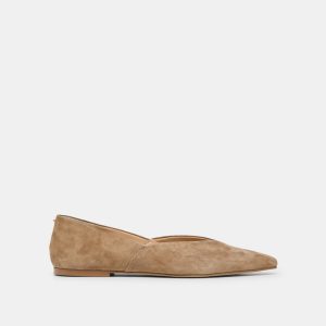 Gema Flats Taupe Suede