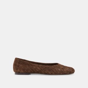 Koy Ballet Flats Dk Brown Suede