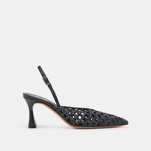 Gloria Heels Black Woven