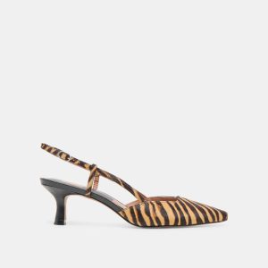 Odela Heels Tiger Calf Hair