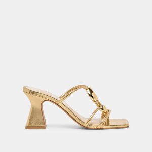 Alayna Heels Gold Leather
