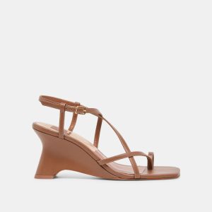 Aylee Wedges Cognac Leather