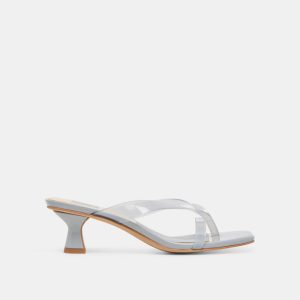 Brevel Vinyl Heels Dusty Blue Jelly