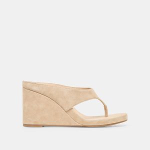 Hinna Wedges Camel Suede