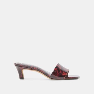 Rexa Heels Tortoise Patent Leather