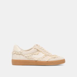 Notice Lace Sneakers Ivory Suede
